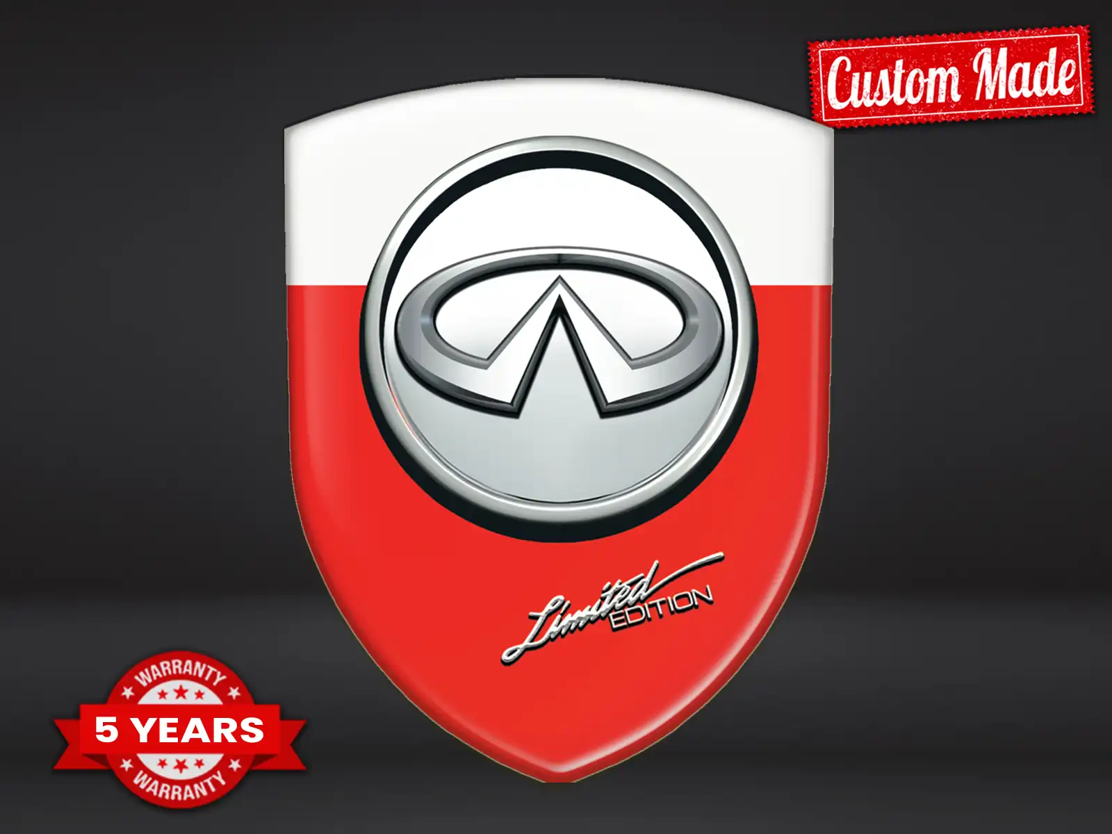 Infiniti Badges Bombés Édition Course Décalcos Haut de Gamme
